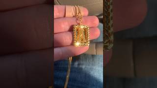 24K Gold Miami Cuban Link Chain \u0026 Pendant• Kim Tin East Oakland•Stay Tuned For Full Buying Video🍯