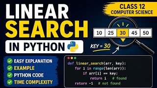 Linear Search in Python 🔍 | Grade 12 Computer Science | Easy Explanation + Code