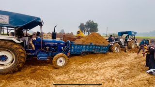 Eicher 333 trector को निकालने के लिये 3 ट्रेक्टर लगाने पड़े ,farmtrac 60 swaraj 744 🔥🔥