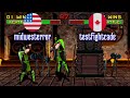 FT5 @mk2: midwesterror (US) vs testfightcade (CA) [Mortal Kombat 2 Fightcade] Jul 15