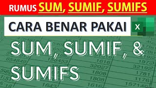 SUM EXCEL, SUMIF EXCEL, SUMIFS EXCEL, | Kursus Excel & Jasa Pekerjaan Excel 0857 8119 1761