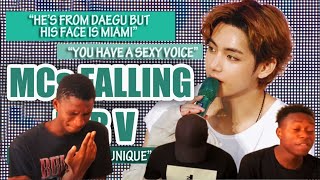 MCs falling for Kim Taehyung (BTS V) | REACTION