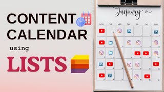 The Ultimate Content Calendar - Create using Microsoft Lists | #efficiency365