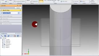 Solid Edge Tutorial Angled plane and through next commands