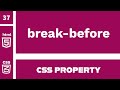 CSS Property : break-before explained !