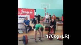 400kg / 881lbs total at 65.5kg / 144lbs. Raw LPF (IPF). Sub-juniors.