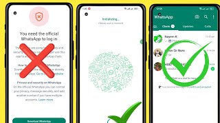 cara Anda Membutuhkan WhatsApp Resmi untuk Masuk WhatsApp I Masalah Login WhatsApp pembaruan baru