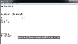 Unix: Boolean Operators in shell scripting