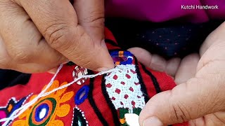 Bavadiya work mai Mathara kaise kare | Ahir hand embroidery Work | Kutch embroidery work