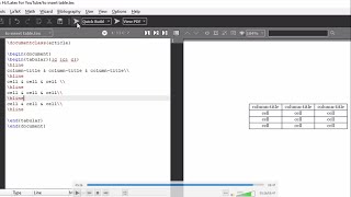 LaTex Basics - Easily insert Table (Part 1) - Tutorial #4
