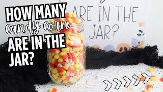 Guess How Many Candy Corn in the Jar Game | Fun & Easy Halloween Party Idea