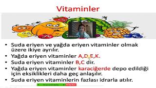 VİTAMİNLER (ÖZET)