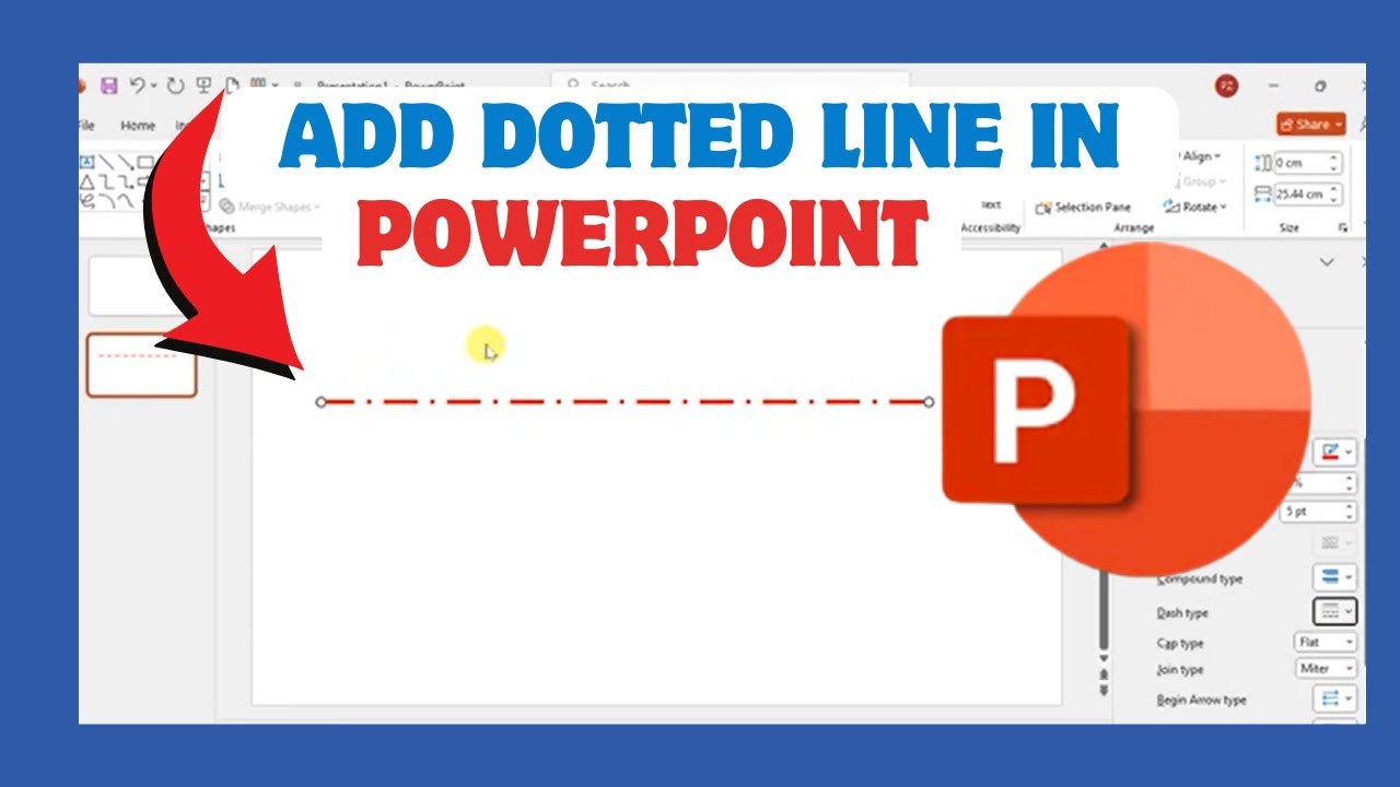 How To Add Dotted Line In Powerpoint Youtube