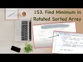 6. Binary Search | Leetcode | 153 | Find Minimum in Rotated Sorted Array