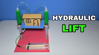 Hydraulic lift school science project | Hydraulic lift working model - Easy project