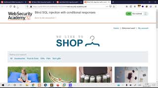 Blind SQL injection with conditional responses [Solution Video] | Web Security Academy