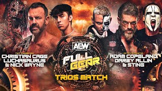 FULL MATCH: Sting, Rated-R Superstar Cope, Darby Allin vs Christian & The Patriarchy | Full Gear ’23