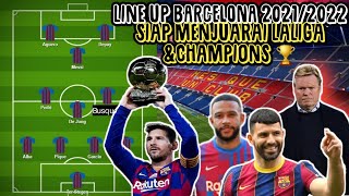 Squad Barcelona musim depan 2021/2022 sangat mengerikan | ft Messi, Aguero, Memphis depay.
