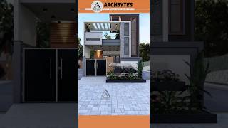 22x60 Feet House Aerial View | 3d #elevation #housedesign #modernhouse #trending #archbytes