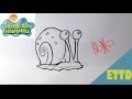 How to Draw Gary from Spongebob Squarpants - Easy Things To Draw