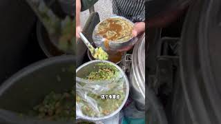 三块钱一碗的山野菜杂面条，你们有多久没喝过了？#路边摊美味