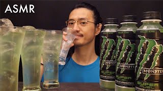 【ASMR】「モンスター スーパーフュエル キラーキウイ（アサヒ飲料）」をゴクゴク飲む音【ジュース】