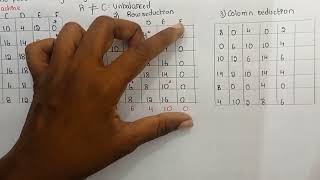 UNBALANCED ASSIGNMENT / HUNGARIAN METHOD
