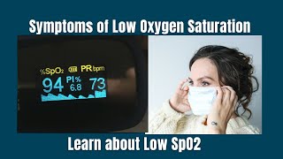 What are the symptoms of low Oxygen Saturation levels or Low SpO2 ?