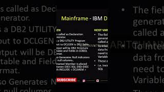 DCLGEN vs HOST VARIABLE #kumaritchannel #mainframes #interview #cobol #ibm #jobs
