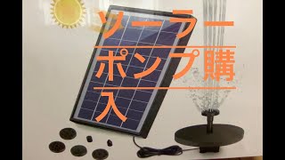 【ソーラーポンプを紹介】ソーラーポンプを購入！どうなのか？　池作り番外編