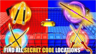 TMNT RED VS BLUE MAP FORTNITE - HOW TO FIND ALL SECRET CODE LOCATIONS