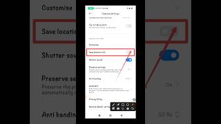 How to turn on save location info in Camera photos | save location| Show location on photos #shorts