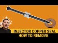 How to remove injector copper seal on any car Extract Stuck Copper Washer Diesel Injector Engine