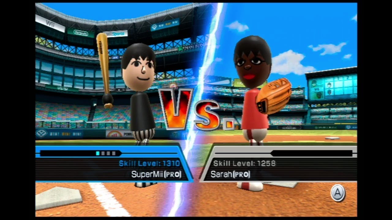 Wii Sports - Baseball - SuperMii Vs Sarah - YouTube