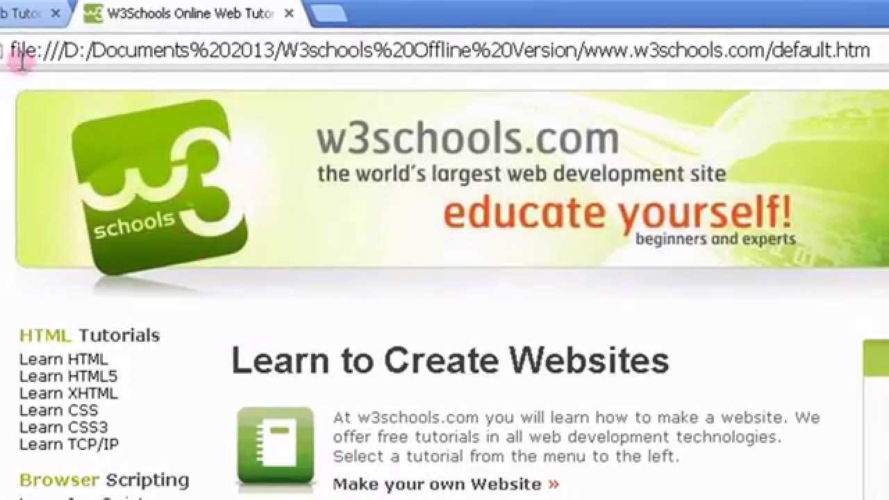 W3schools Offline Version - YouTube