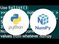 Convert NumPy array to Python list