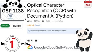 Optical Character Recognition (OCR) with Document AI (Python) | #qwiklabs | #arcade2025 | #gsp1138