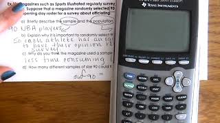 Statistical Reasoning - Chapter 14 Topic 3 Random Sampling and Probability