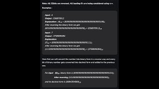 Reverse Bits | 32bits | Solution Tracing | LEETCODE 190 | Geeksforgeeks