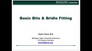Lunch & Learn Lectures: Basic Bits & Bridle Fit