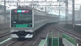 千代田線16000系16108f　常磐線E233系マト18編成　亀有駅