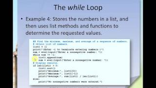 CSCI 105 - The While Loop