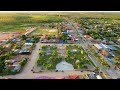 plaza de armas de curimana vista desde arriba con un drone