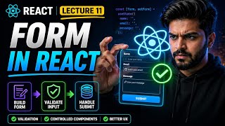 Forms in React Explained 🤯 | Validation, Controlled Components & Submit (Step-by-Step)