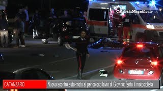 Catanzaro: nuovo scontro auto-moto al bivio di Giovino