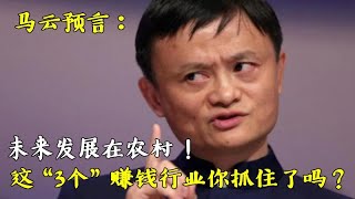 马云预言，未来发展机会在农村，这3个赚钱行业已让聪明人入局！