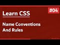 Learn CSS In Arabic 2021 - #04 - Name Conventions And Rules