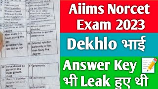 Aiims Norcet 2023 Paper Leak Exam with answer key