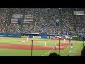 岡林の連続試合安打が29で終わったときの外野のリアクション