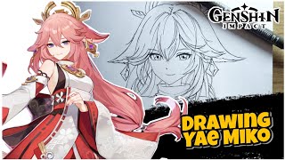 Drawing Yae Miko | Genshin Impact